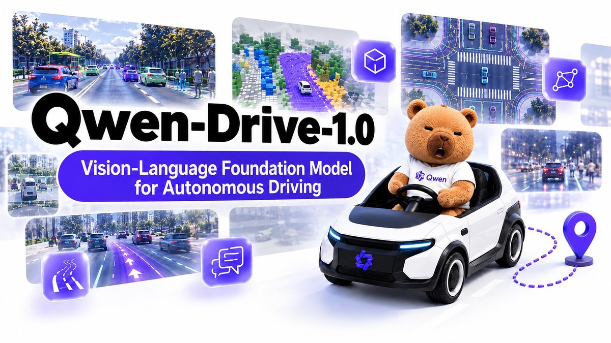 Qwen-Drive 1.0 tells you why it brakes, just don't expect the explanation to match the maneuver